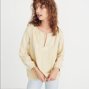 Madewell Tie-back Peasant Top